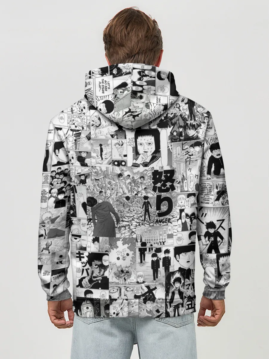 Худи мужской база хлопок / МОБ ПСИХО 100