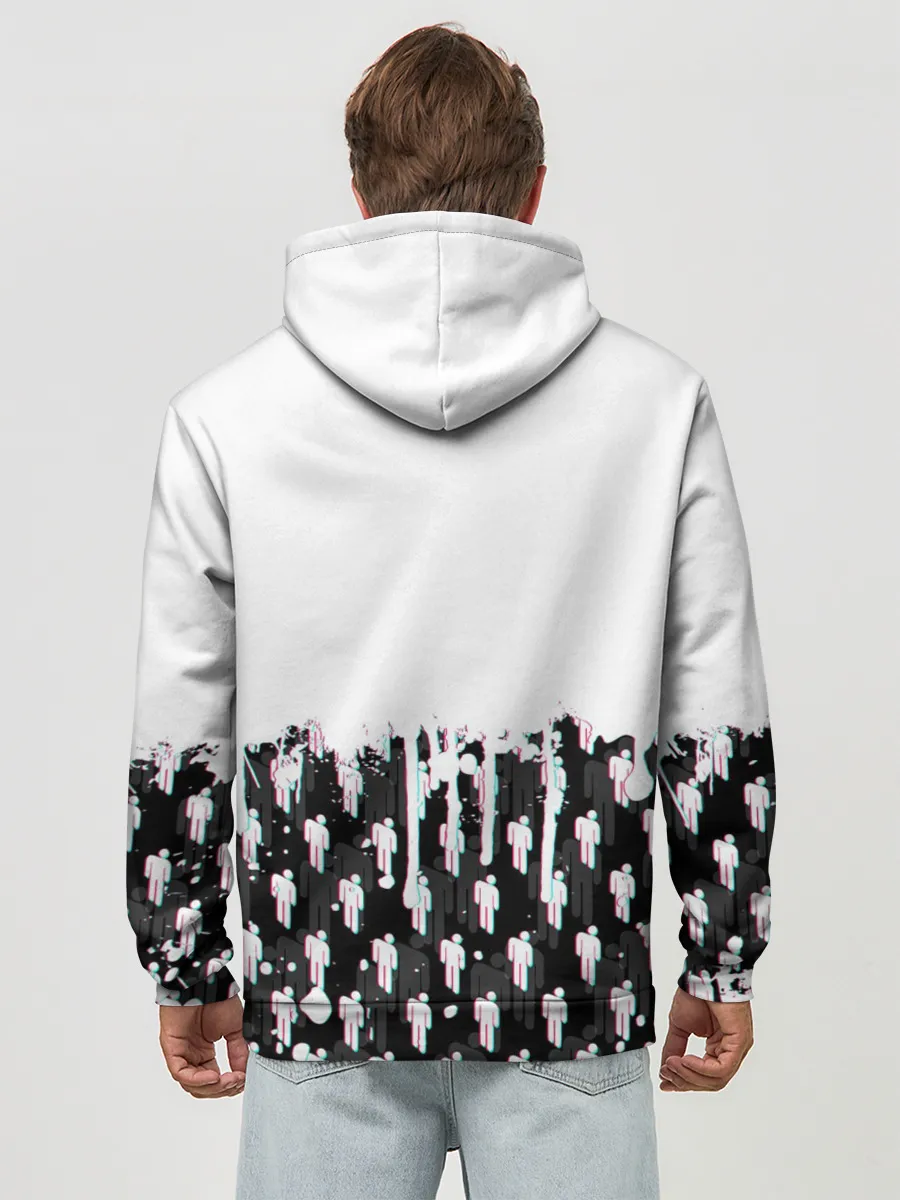 Худи мужской база хлопок / BILLIE EILISH GLITCH