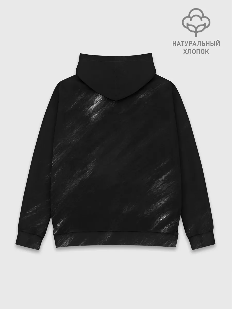 Худи мужской база хлопок / Малина очерк Helltaker