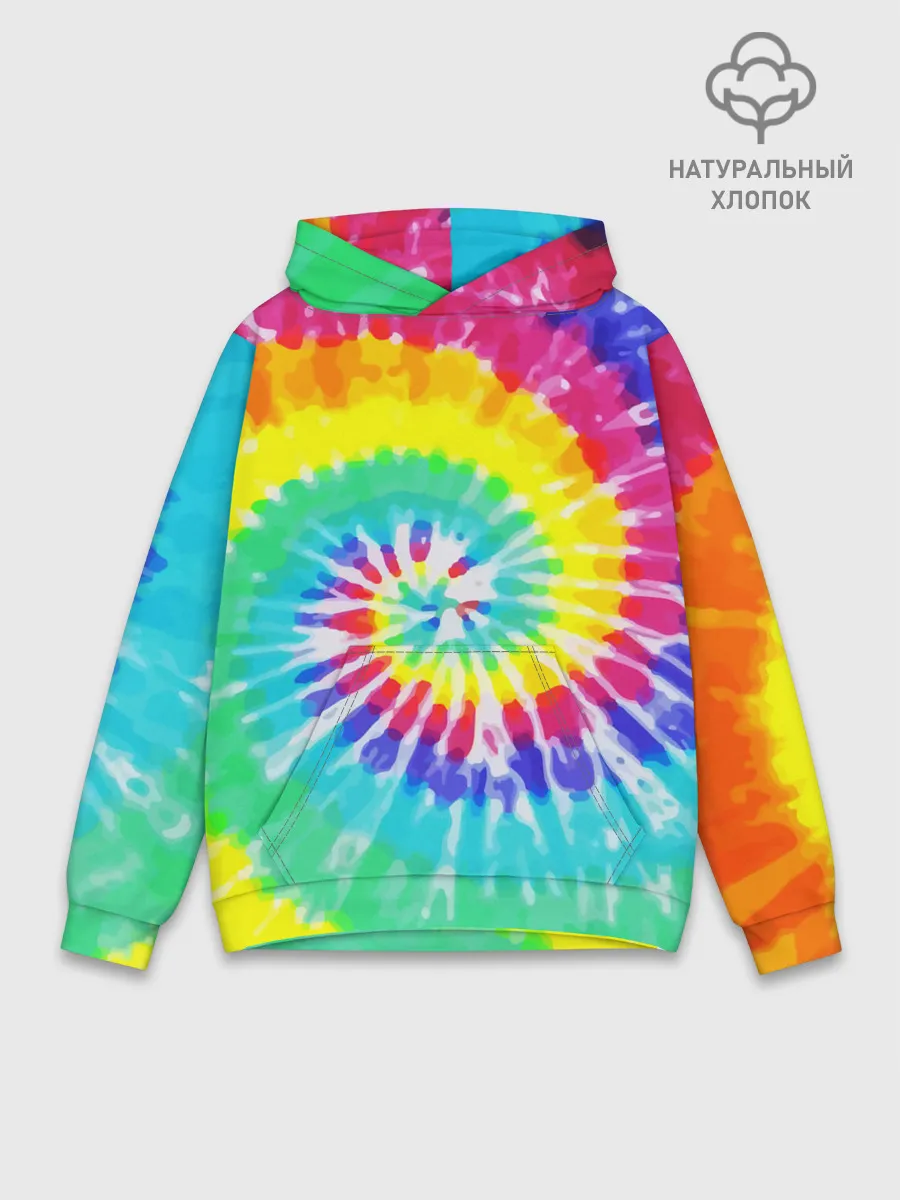 Худи мужской база хлопок / TIE-DYE СТЕНА