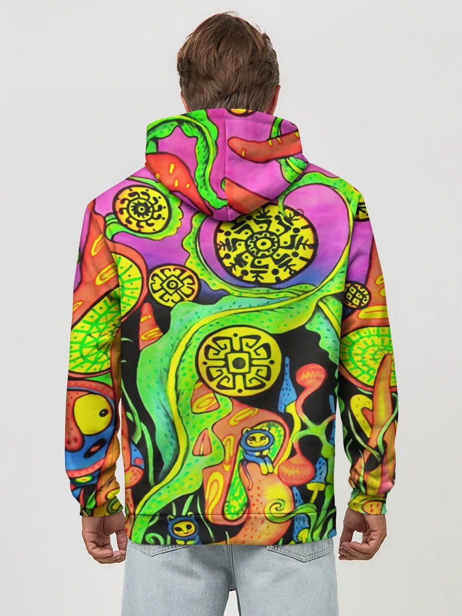 Худи мужской база хлопок / КИСЛОТА / КИСЛОТНЫЙ