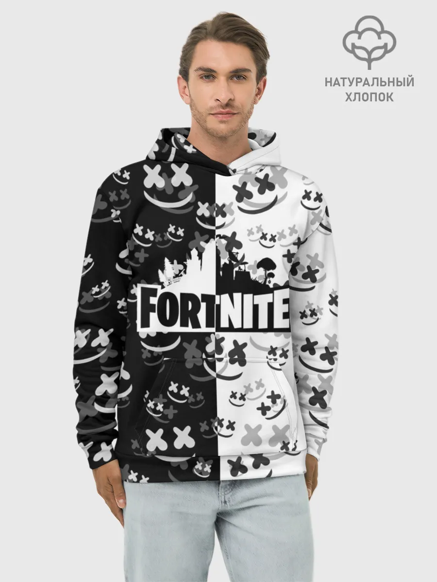 Худи мужской база хлопок / FORTNITE | MARSHMELLO
