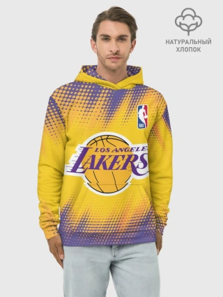 Худи мужской база хлопок / Los Angeles Lakers