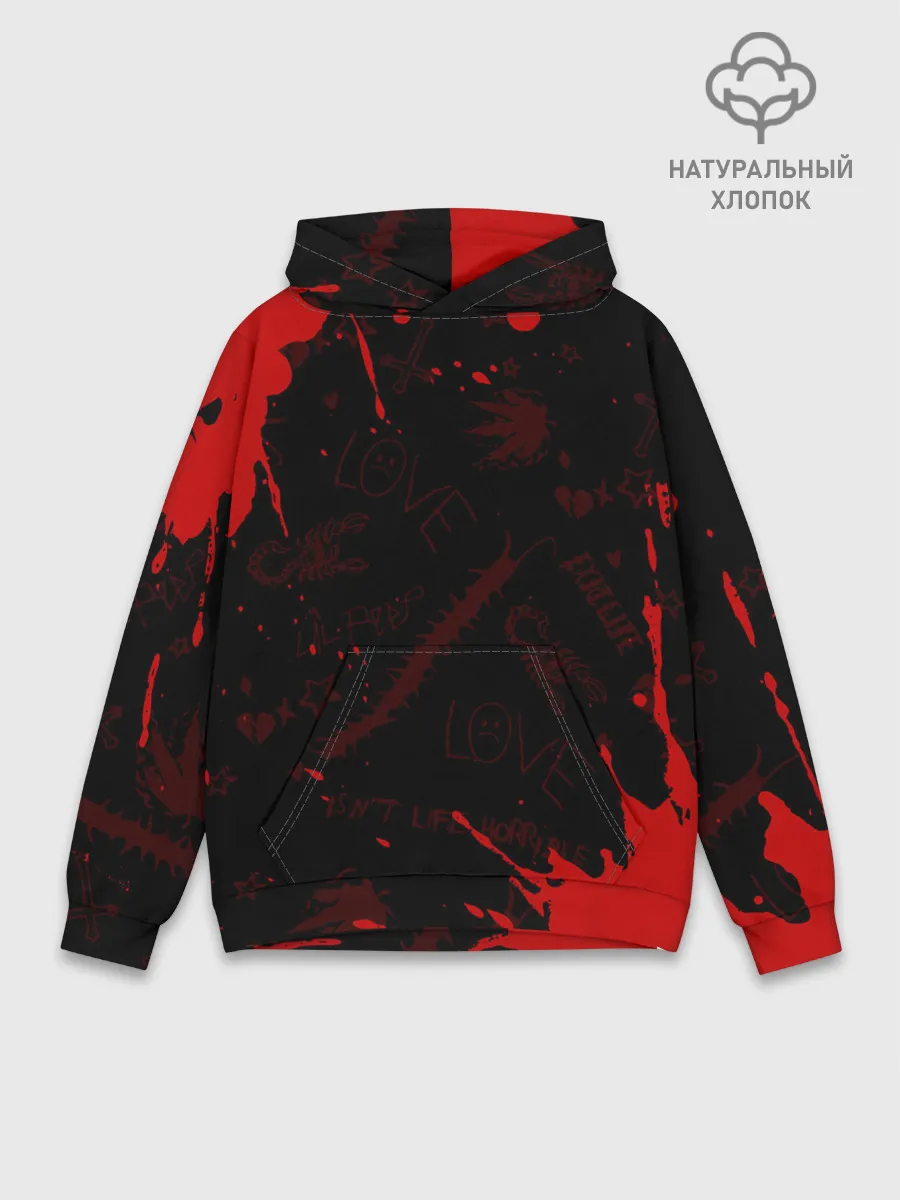 Худи мужской база хлопок / LIL PEEP / ЛИЛ ПИП