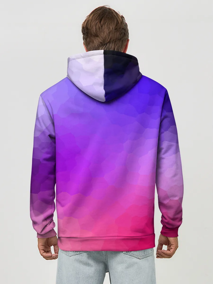 Худи мужской база хлопок / фиолетовый кристалл