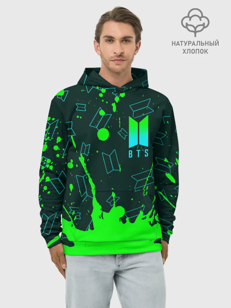 Худи мужской база хлопок / BTS / БТС