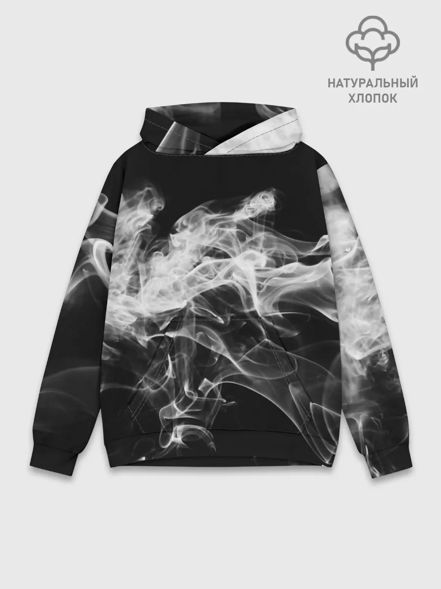 Худи мужской база хлопок / СЕРЫЙ ДЫМ