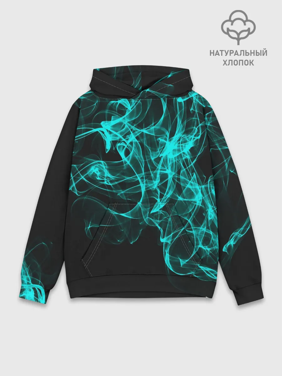 Худи мужской база хлопок / НЕОНОВЫЙ ДЫМ