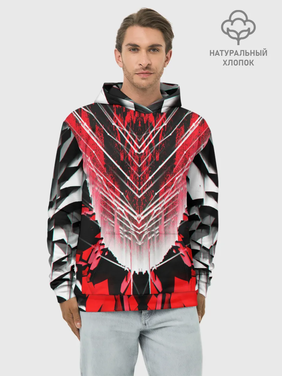 Худи мужской база хлопок / STRIPES