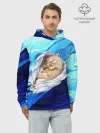 Худи мужской база хлопок / Котик Ангелочек