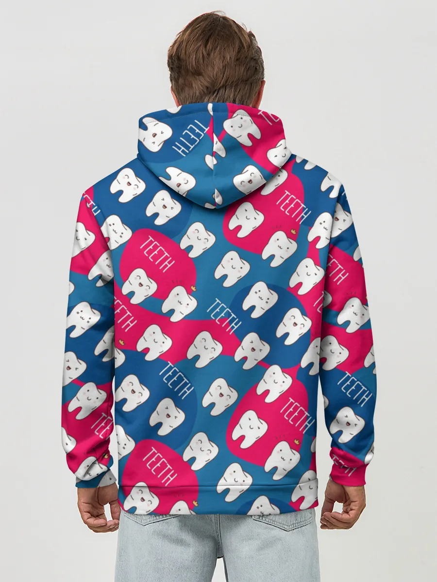 Худи мужской база хлопок / зубы