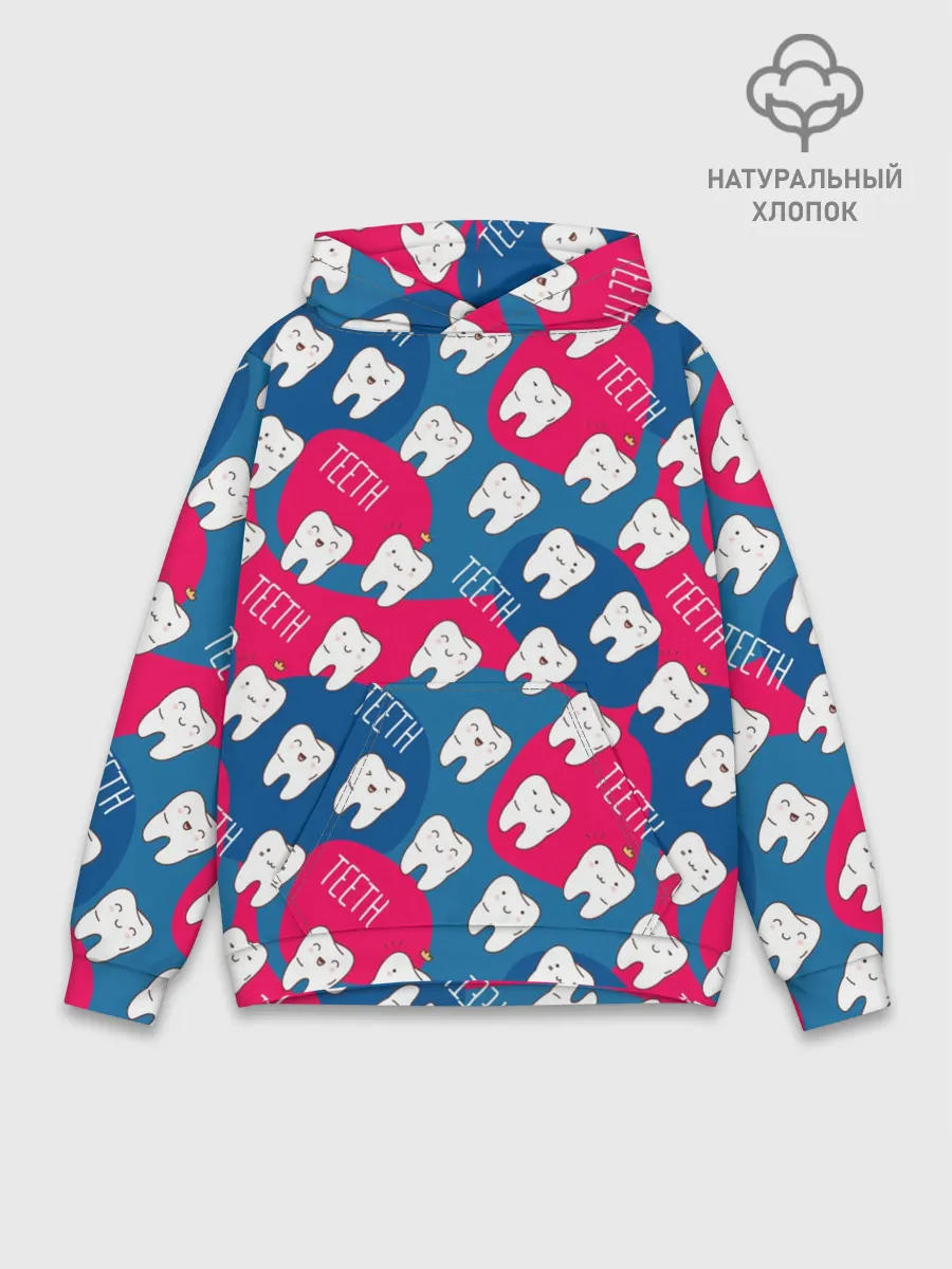 Худи мужской база хлопок / зубы