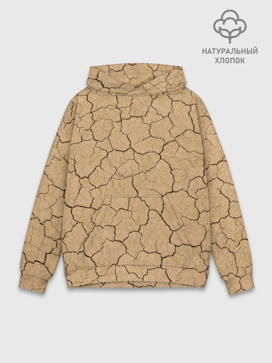 Худи мужской база хлопок / Пустыня