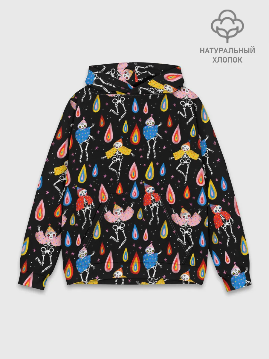 Худи мужской база хлопок / Танцы скелетов