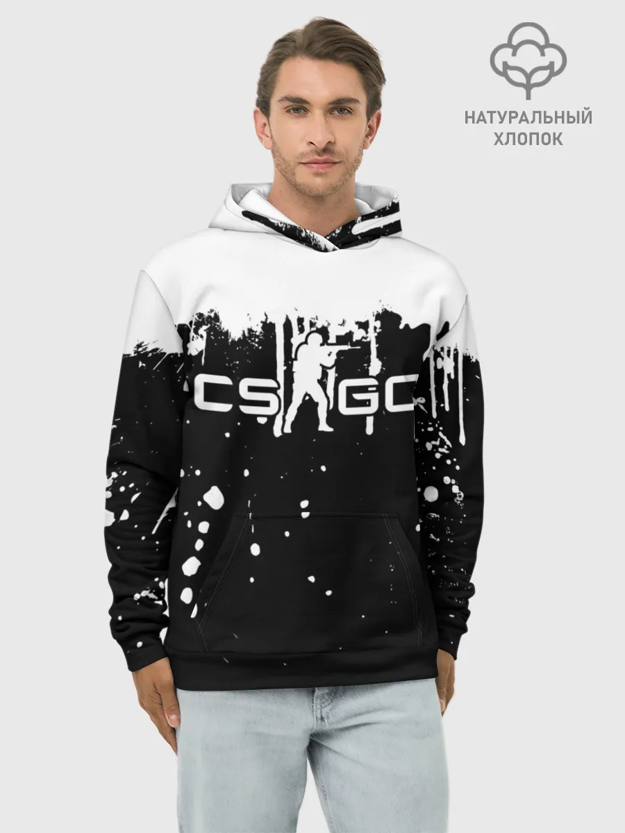 Худи мужской база хлопок / COUNTER STRIKE