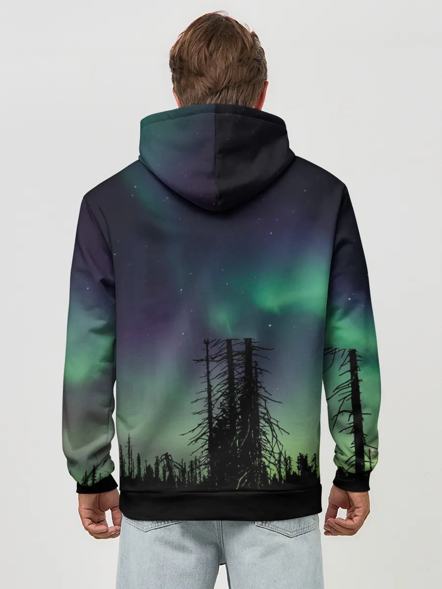 Худи мужской база хлопок / Северное сияние