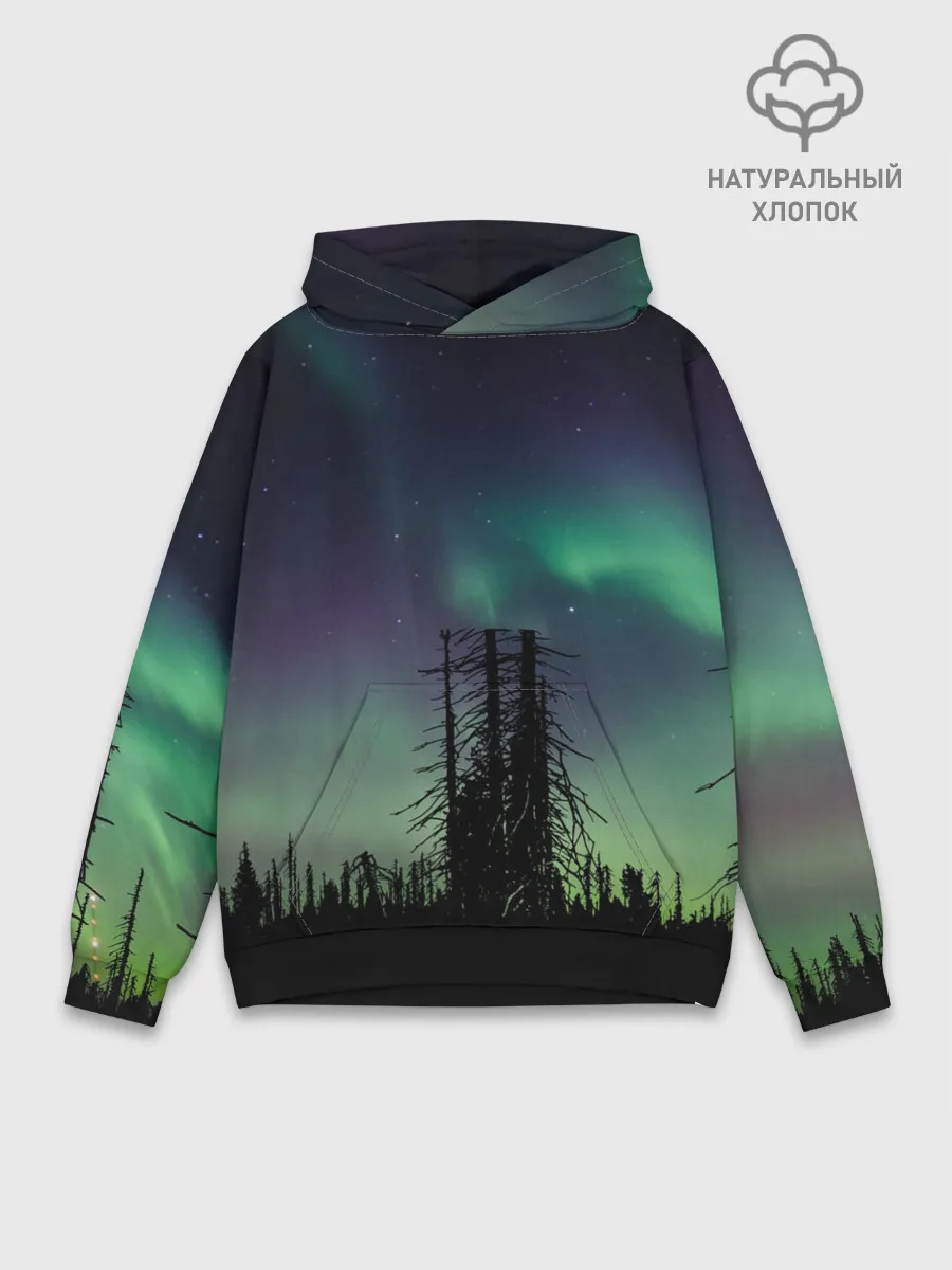 Худи мужской база хлопок / Северное сияние