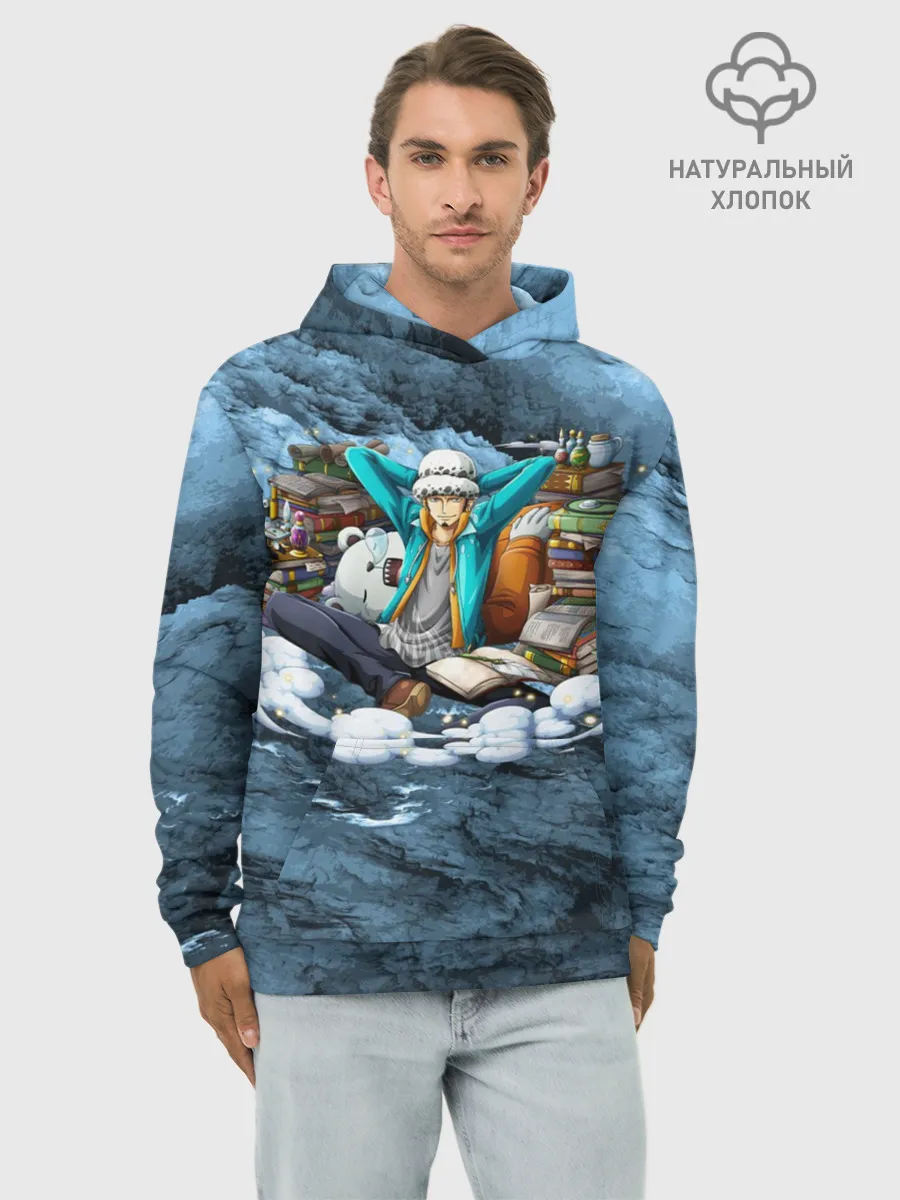 Худи мужской база хлопок / One Piece | Trafalgar Law