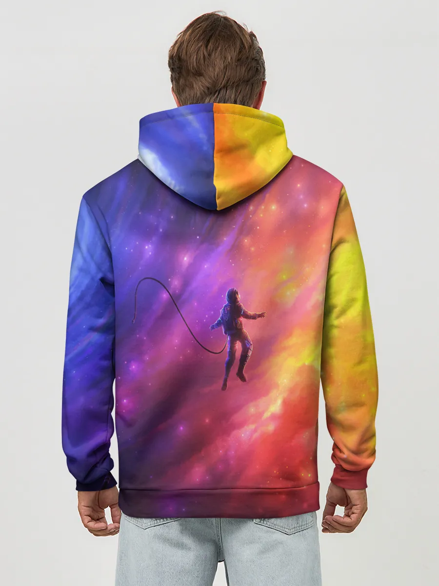 Худи мужской база хлопок / НЕОНОВЫЙ КОСМОС