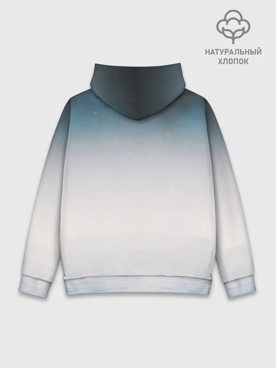 Худи мужской база хлопок / КОСМОНАВТ В МОРЕ