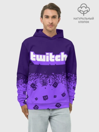 Худи мужской база хлопок / TWITCH / ТВИЧ