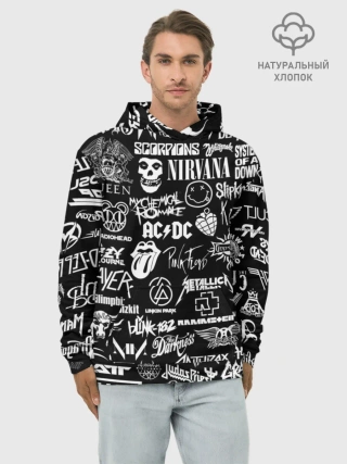 Худи мужской база хлопок / Рок Легенды | Всех времен