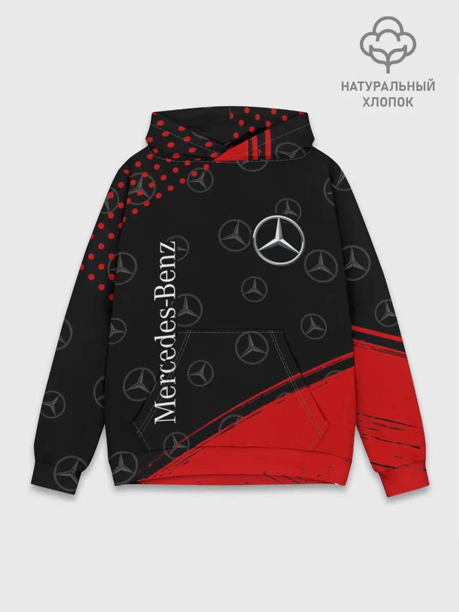 Худи мужской база хлопок / MERCEDES / МЕРСЕДЕС