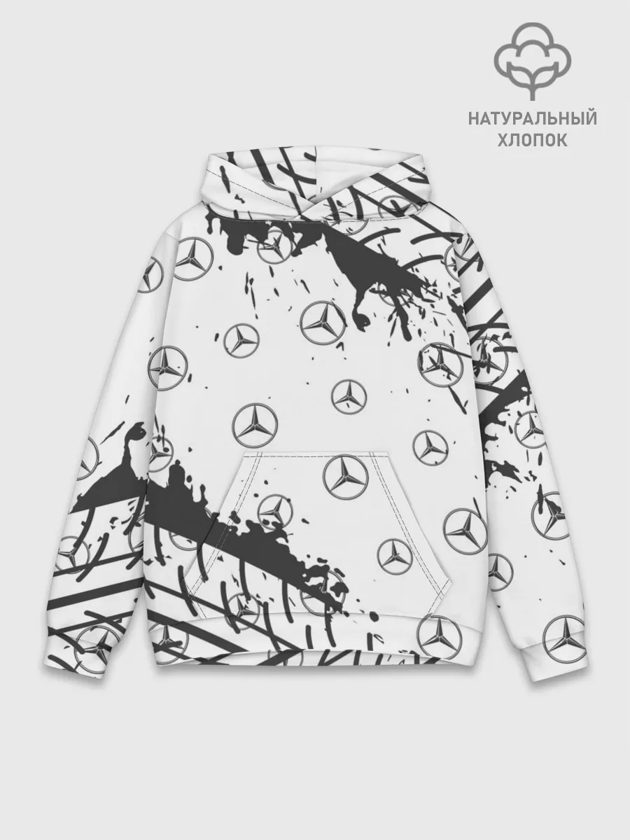 Худи мужской база хлопок / MERCEDES / МЕРСЕДЕС