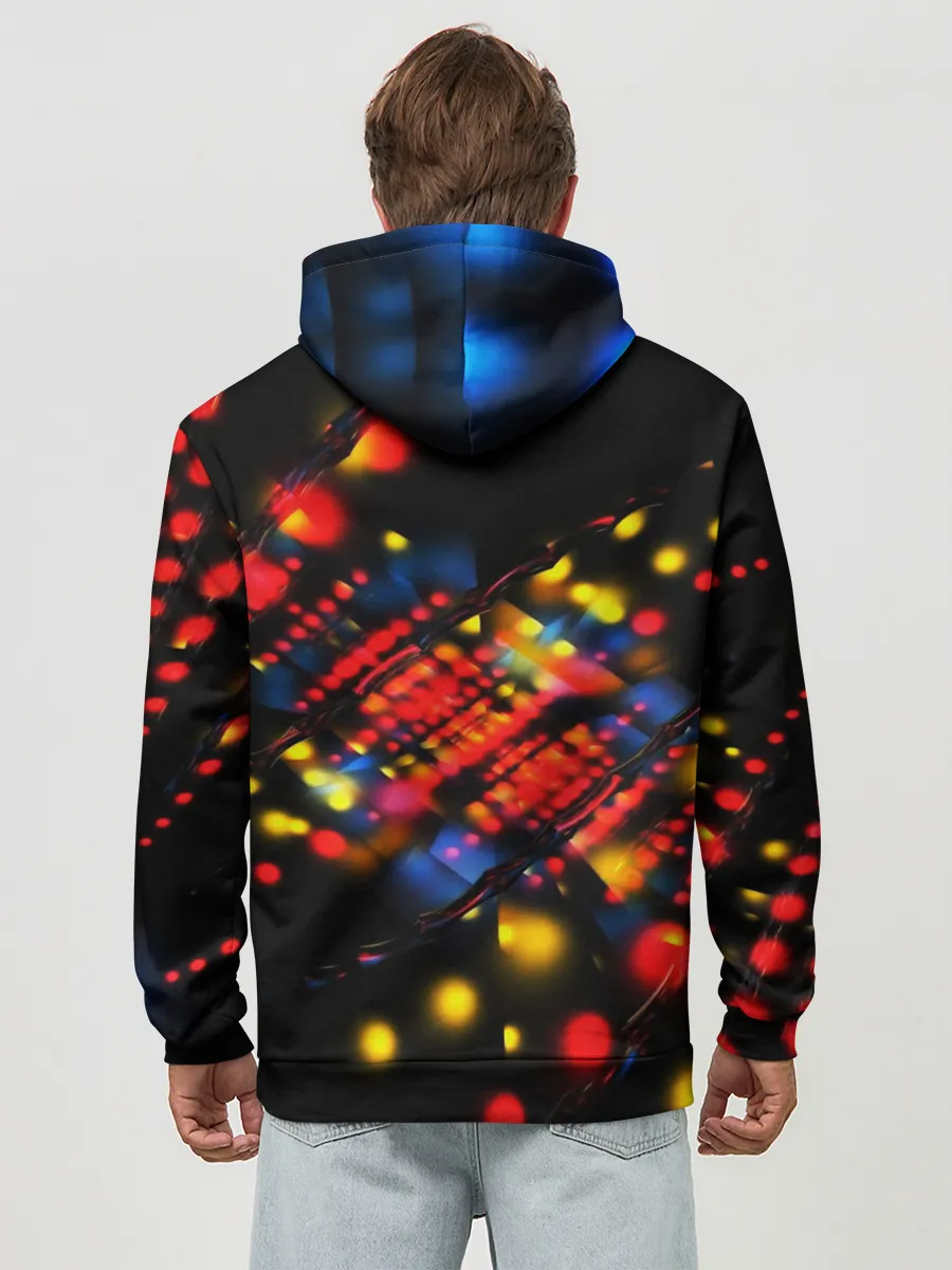 Худи мужской база хлопок / Fractal Digital 3D