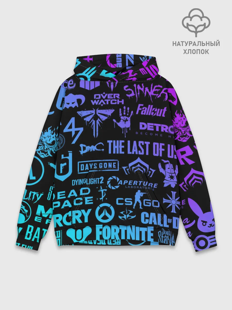 Худи мужской база хлопок / ЛОГОТИПЫ ИГР