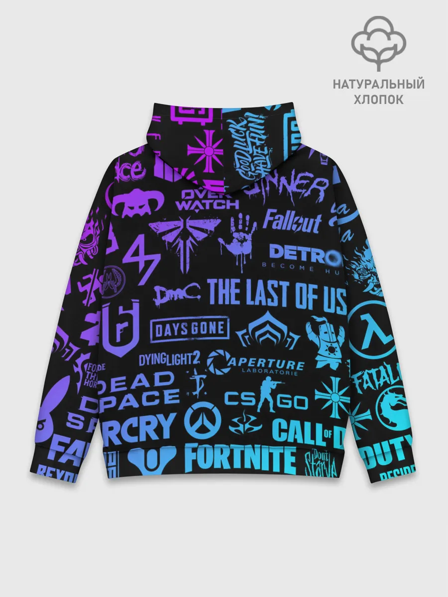 Худи мужской база хлопок / ЛОГОТИПЫ ИГР