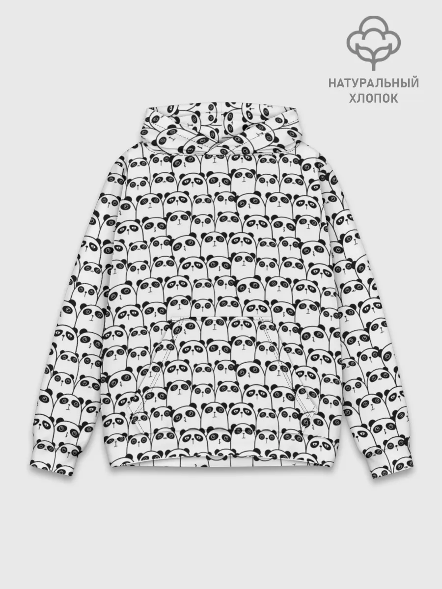 Худи мужской база хлопок / ПАНДЫ