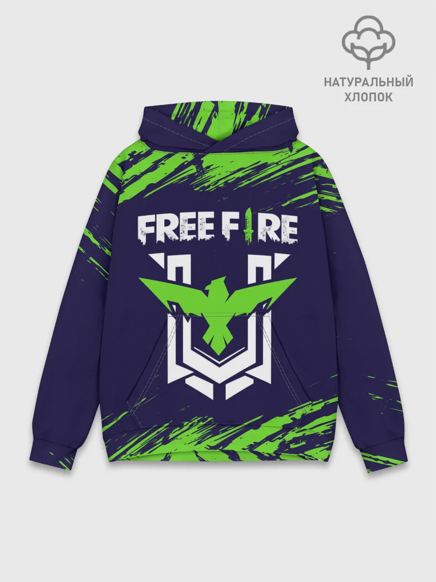 Худи мужской база хлопок / FREE FIRE / ФРИ ФАЕР