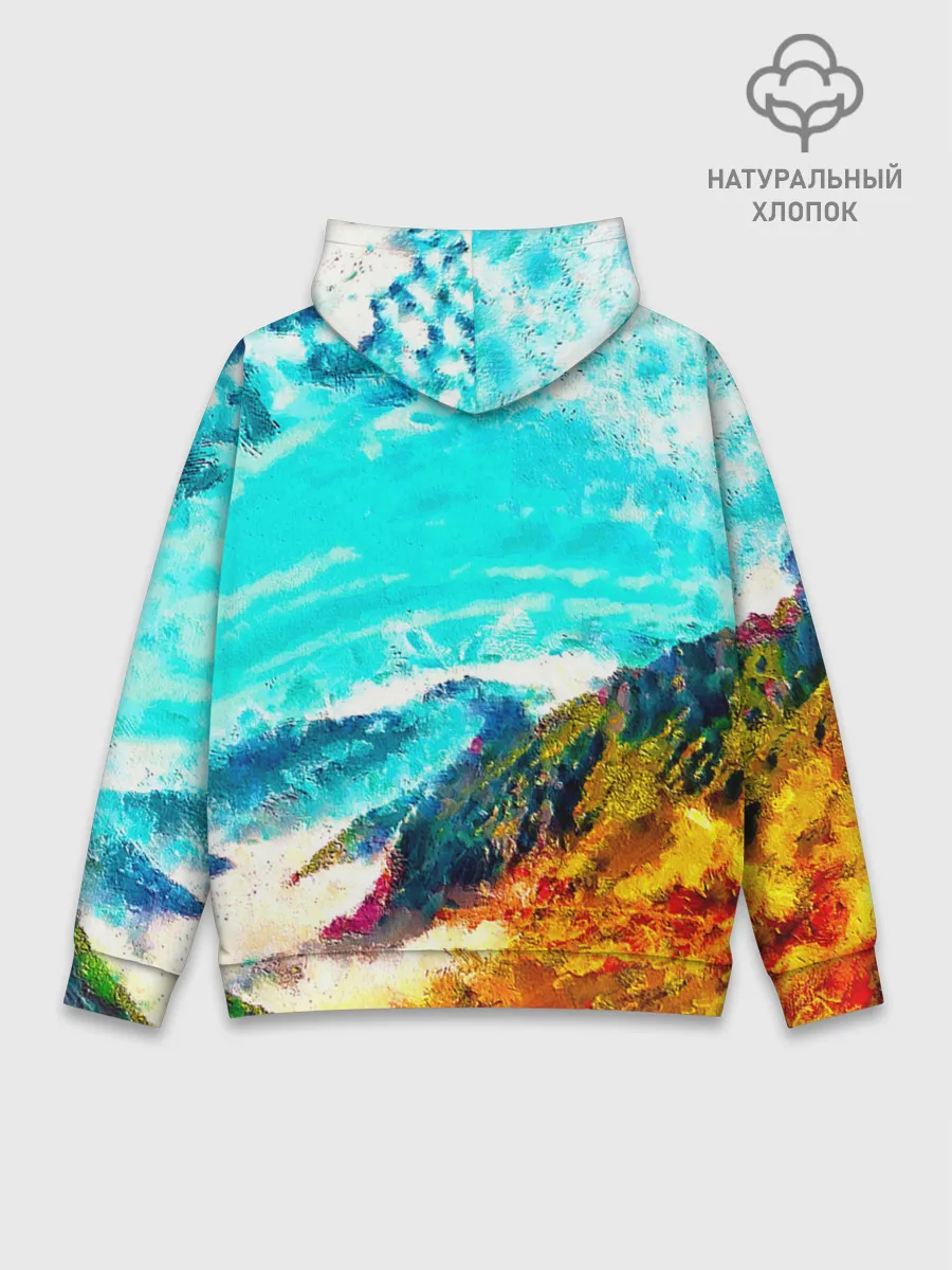 Худи мужской база хлопок / Японские горы