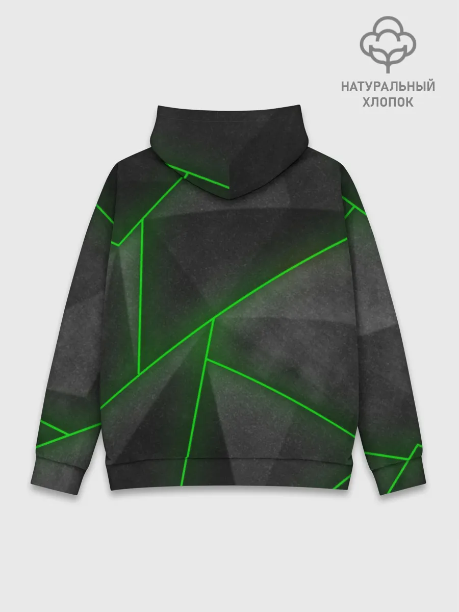 Худи мужской база хлопок / Неоновые линии