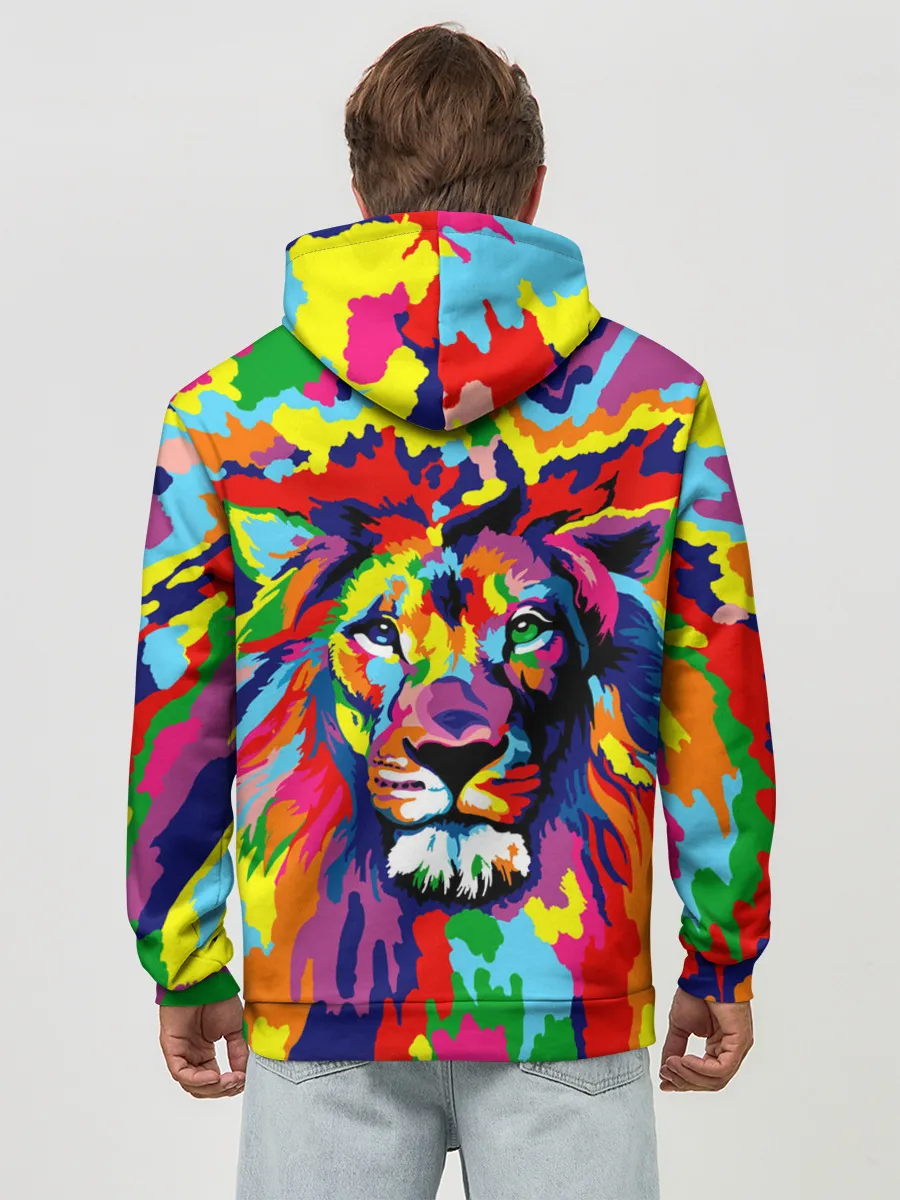 Худи мужской база хлопок / Лев Artistic Art