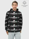 Худи мужской база хлопок / CSGO GLITCH LOGO