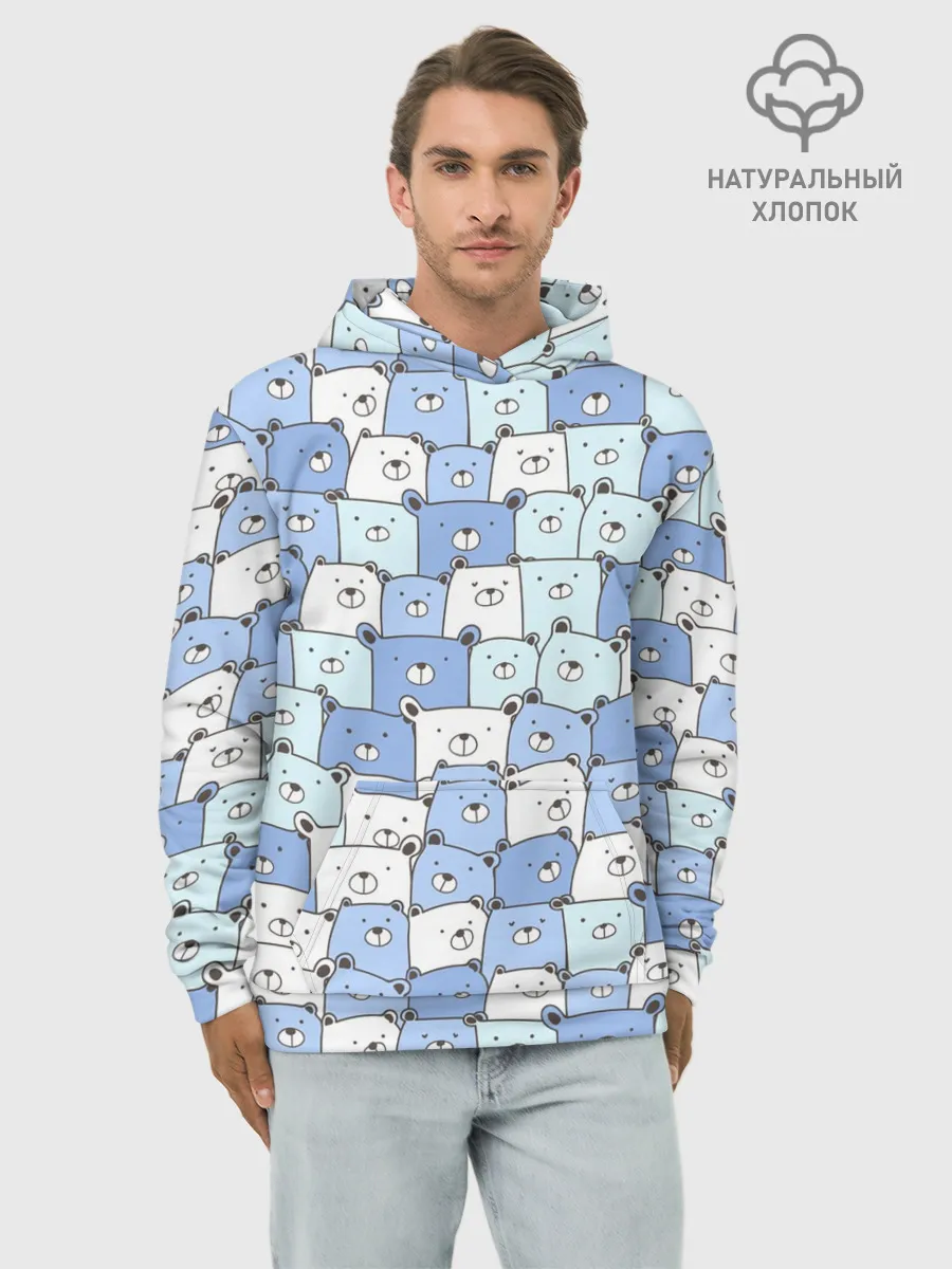 Худи мужской база хлопок / МИШКИ