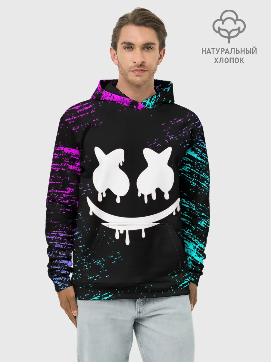 Худи мужской база хлопок / MARSHMELLO