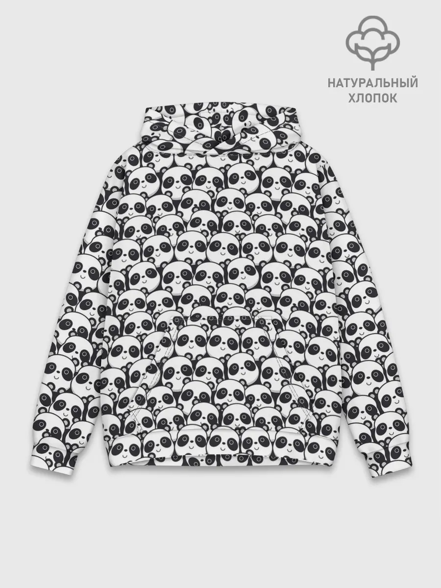 Худи мужской база хлопок / ПАНДЫ