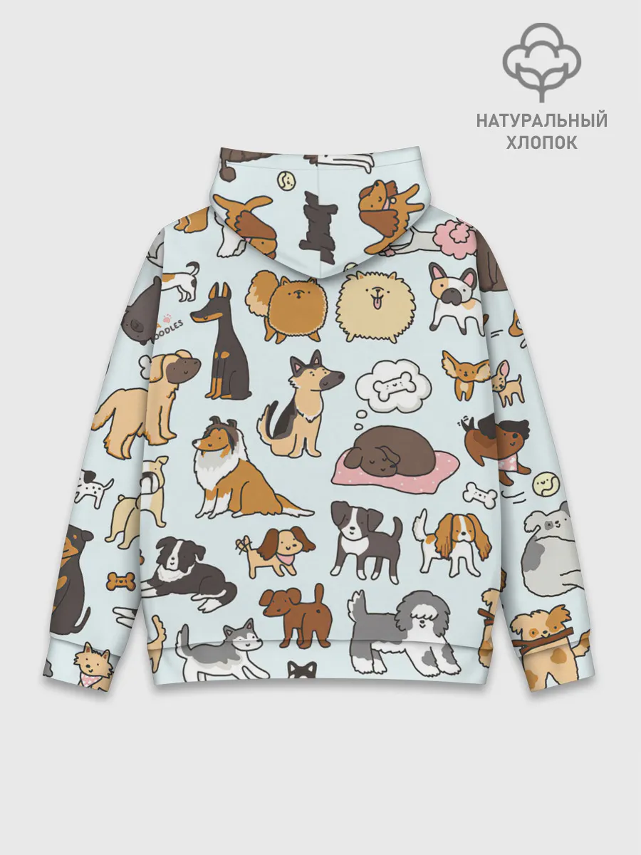 Худи мужской база хлопок / Собаки