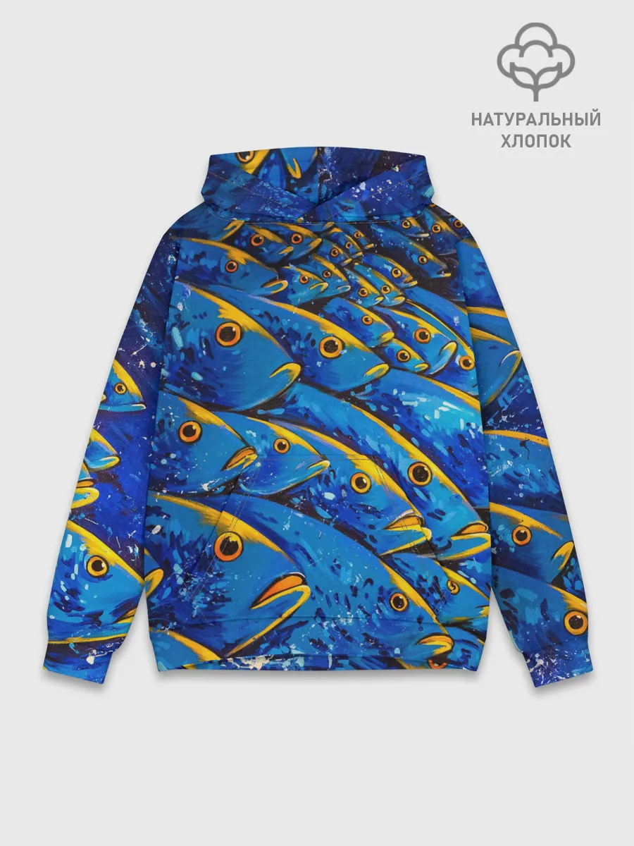 Худи мужской база хлопок / Рыбалка