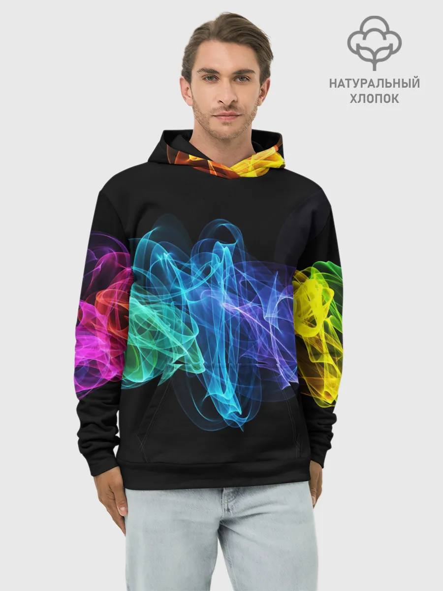 Худи мужской база хлопок / COLOR SMOKE