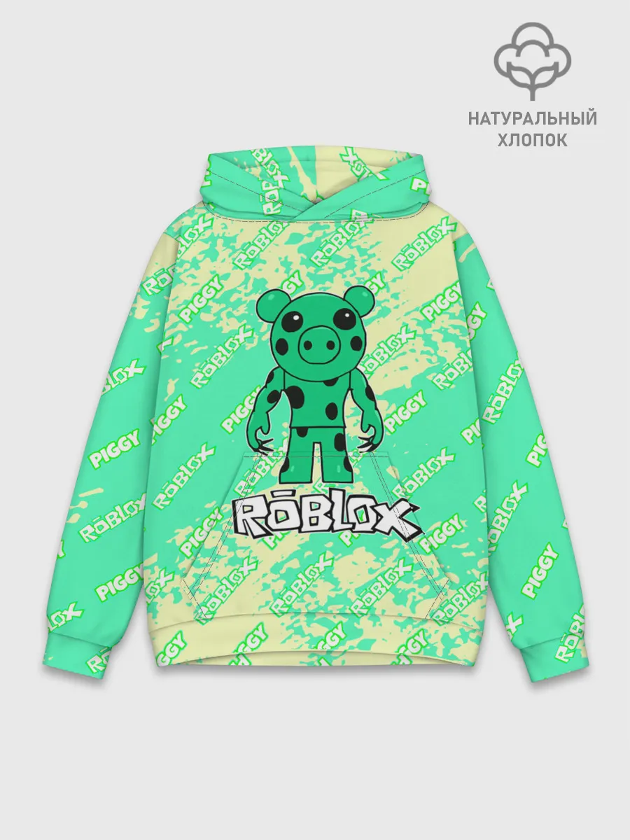 Худи мужской база хлопок / Свинка Пигги из Roblox