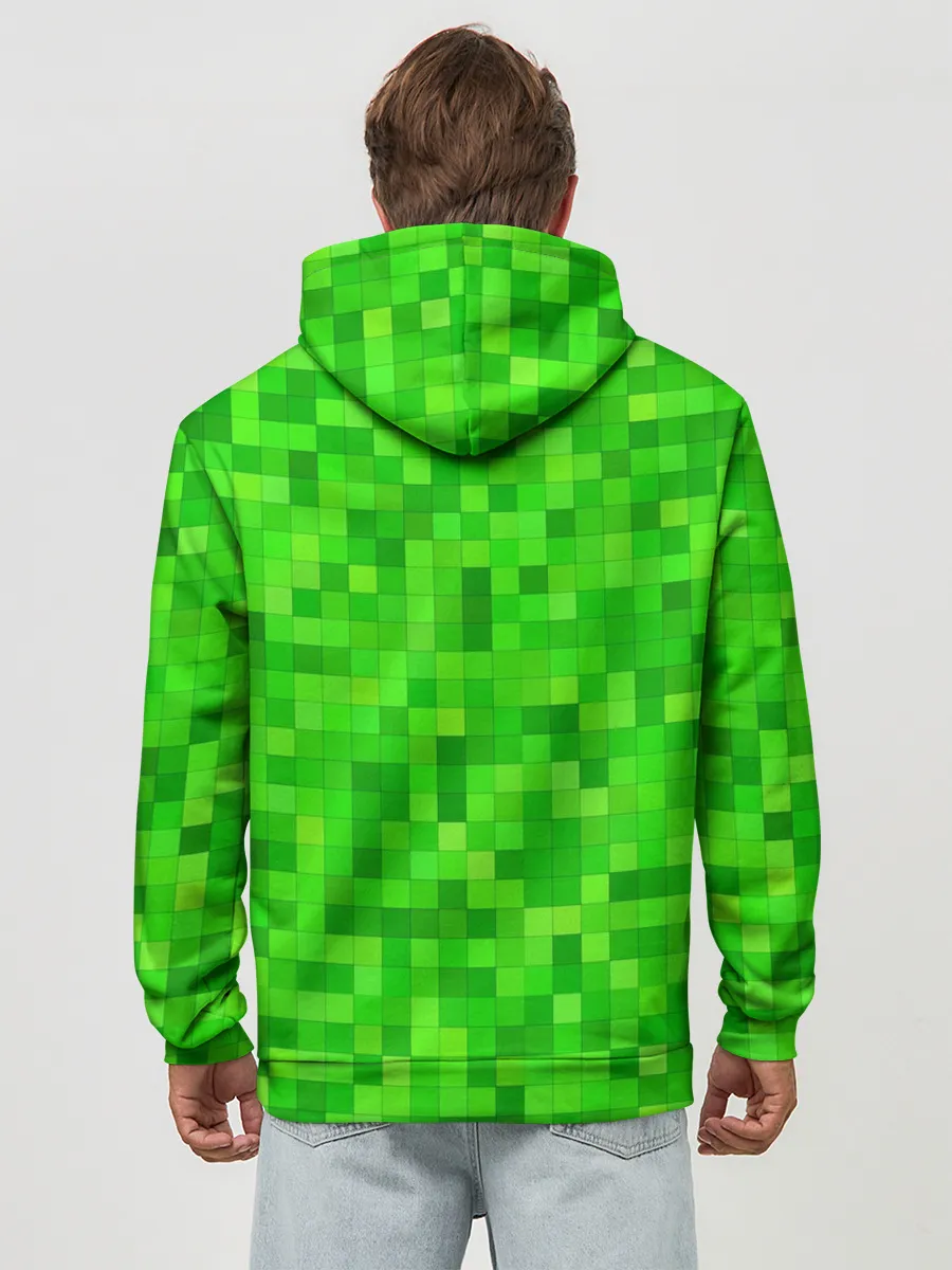 Худи мужской база хлопок / MINECRAFT CREEPER