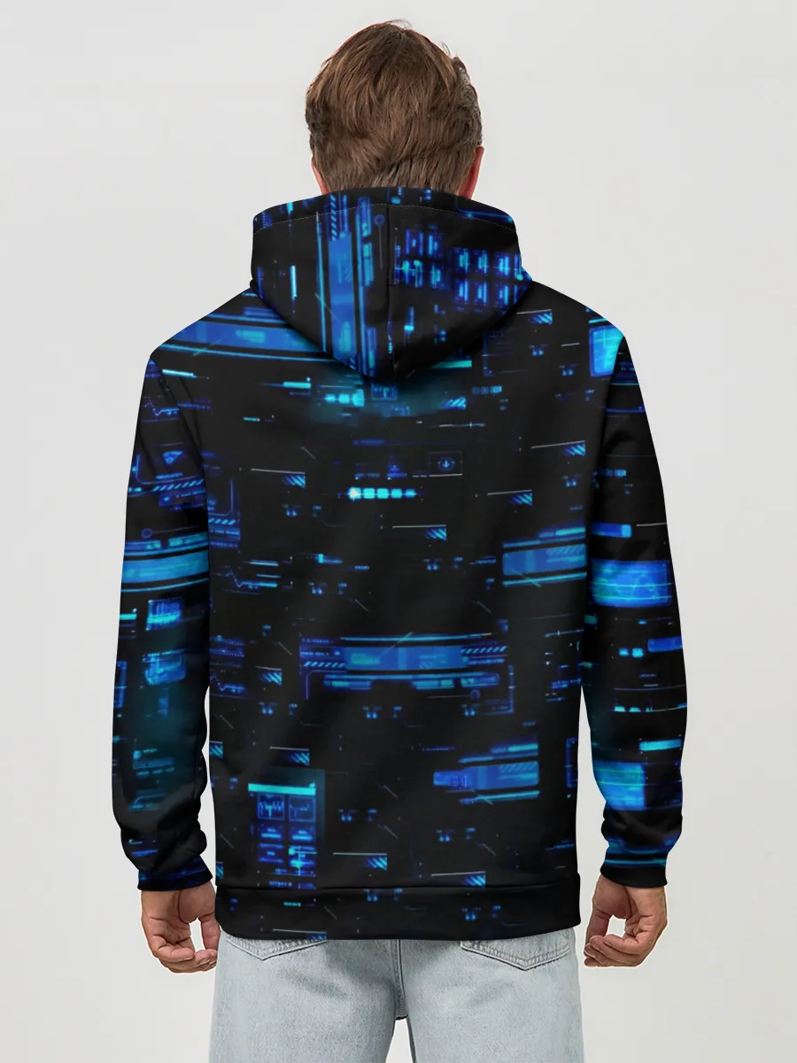 Худи мужской база хлопок / Miku в матрице