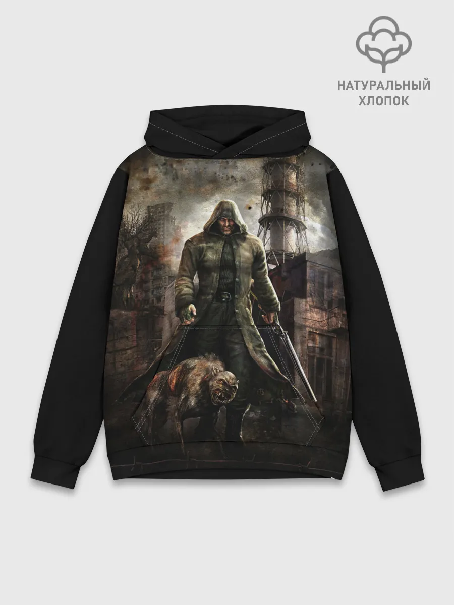 Худи мужской база хлопок / S.T.A.L.K.E.R. Man Made Hell