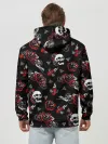 Худи мужской база хлопок / Черепа и розы