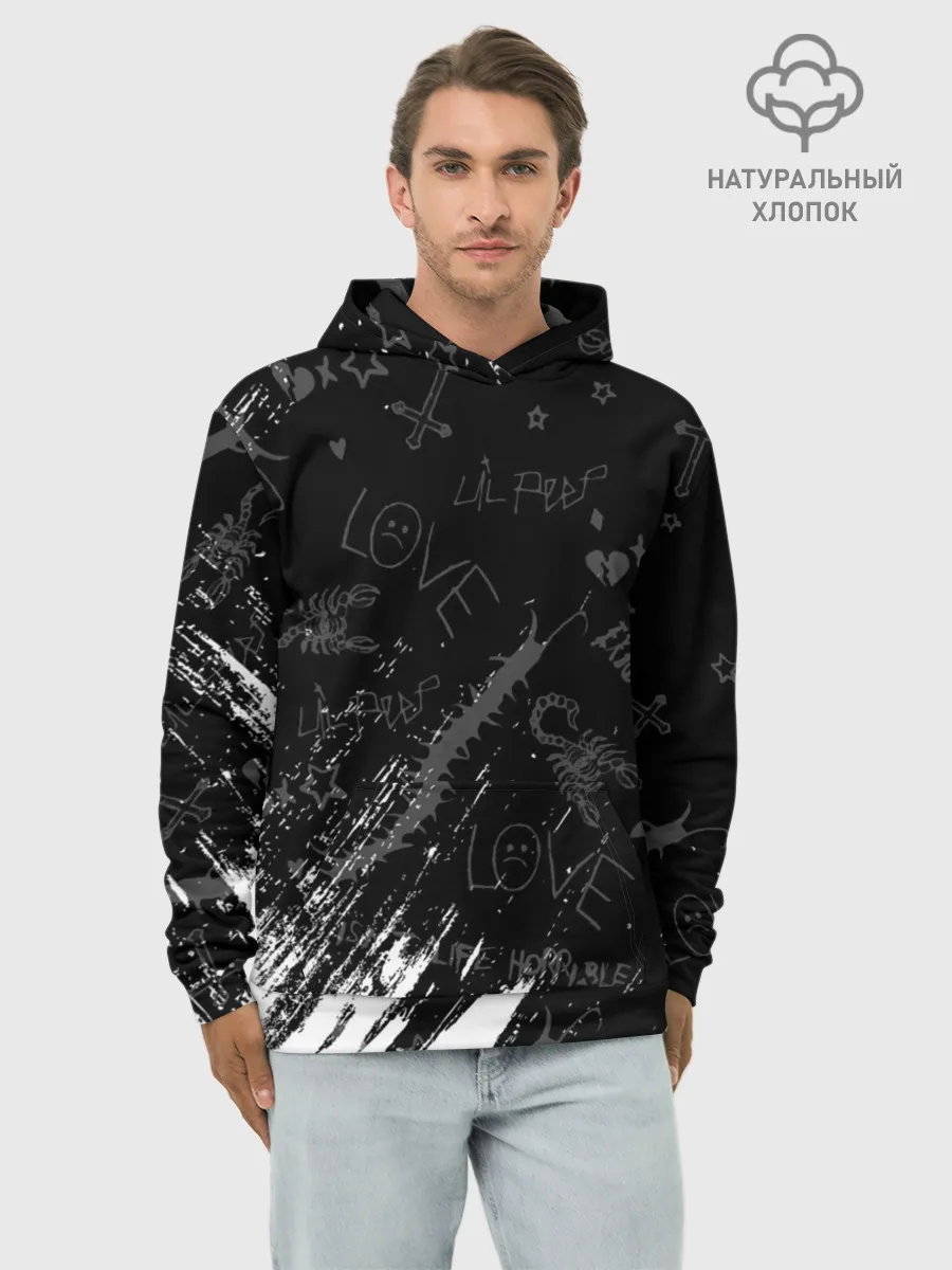 Худи мужской база хлопок / LIL PEEP / ЛИЛ ПИП