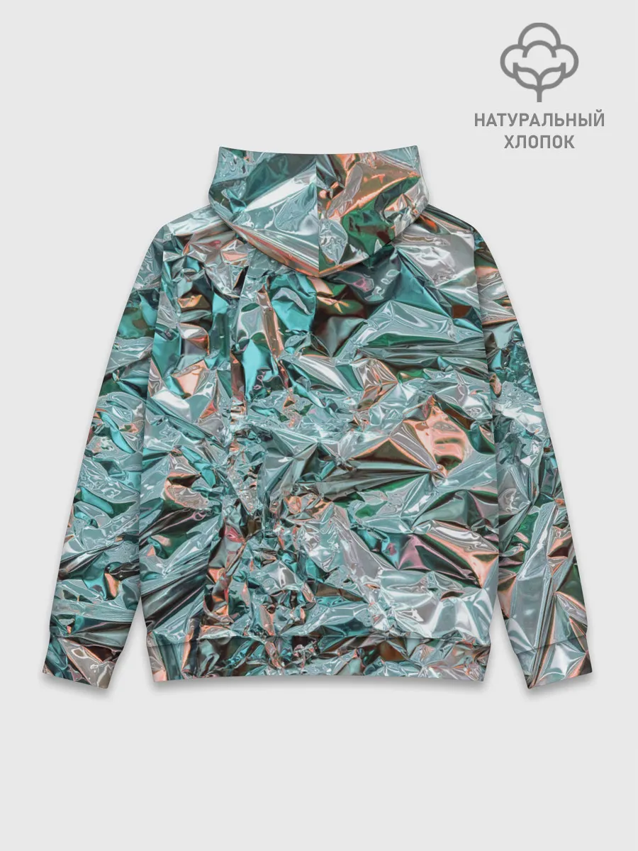 Худи мужской база хлопок / Голографическая фольга
